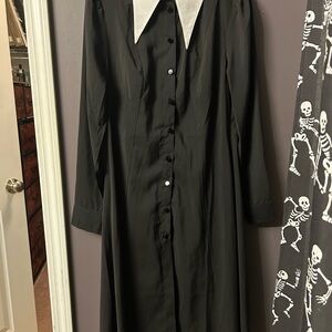 Killstar Black Dress with White Collar